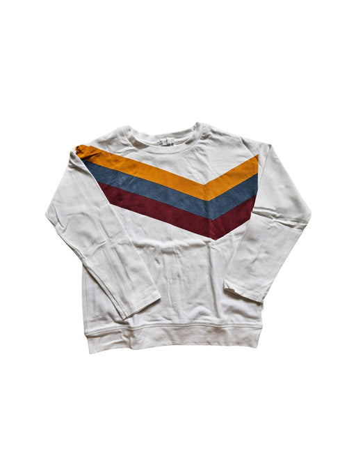 A White Crewneck Sweatshirts from miles baby in size 6T for boy. (Front View)