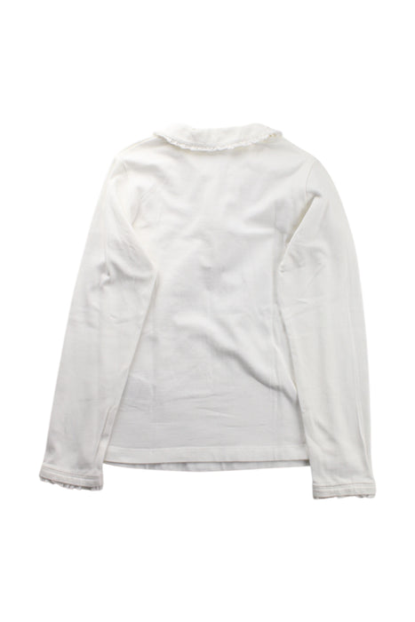 A White Long Sleeve Tops from Mayoral in size 7Y for girl. (Back View)
