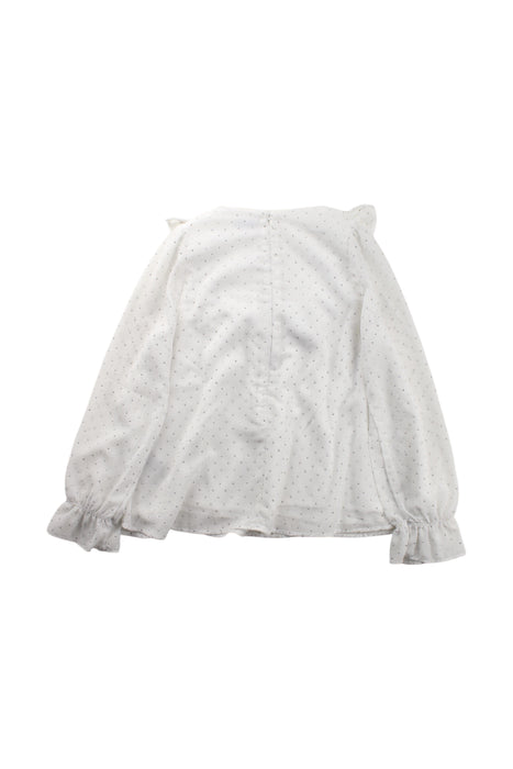 A White Long Sleeve Tops from Mayoral in size 6T for girl. (Back View)