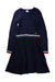 A Navy Sweater Dresses from Carrément Beau in size 8Y for girl. (Front View)