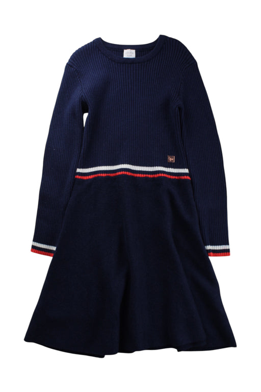 A Navy Sweater Dresses from Carrément Beau in size 8Y for girl. (Front View)