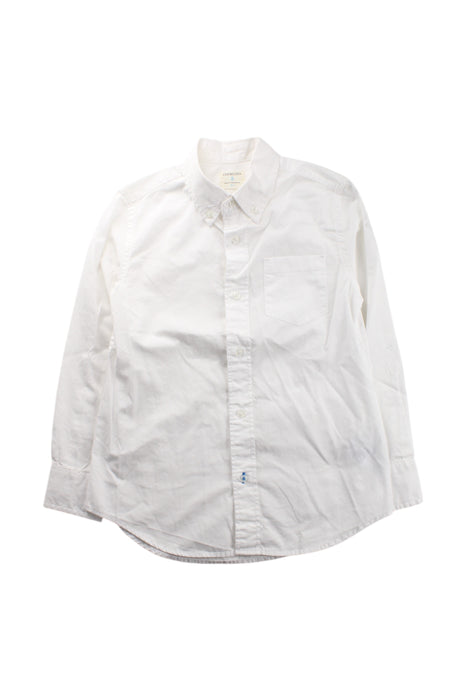 A White Long Sleeve Shirts from Crewcuts in size 6T for boy. (Front View)