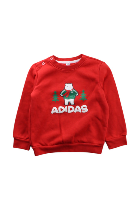 A Red Crewneck Sweatshirts from Adidas in size 18-24M for neutral. (Front View)