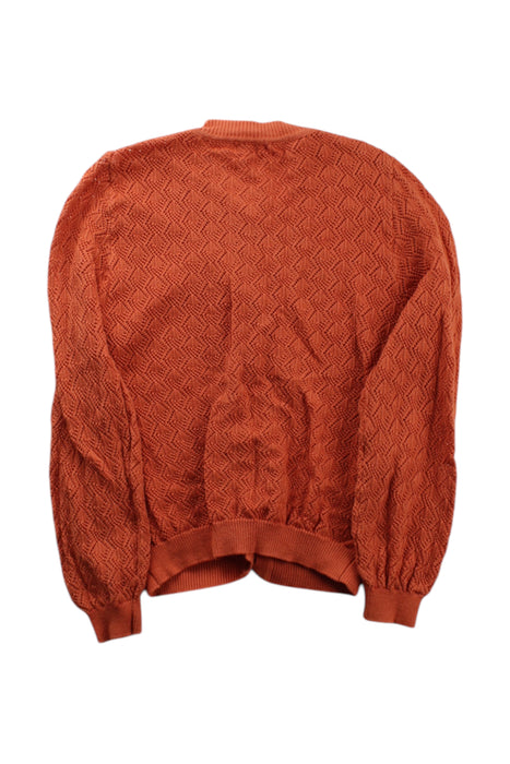 A Orange Cardigans from Happyology in size 6T for girl. (Back View)
