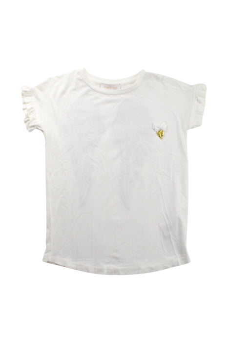 A White Short Sleeve Tops from Angel's Face in size 5T for girl. (Front View)