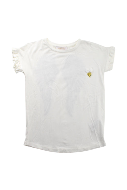 A White Short Sleeve Tops from Angel's Face in size 5T for girl. (Front View)