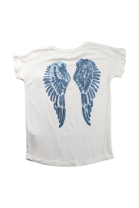 A White Short Sleeve Tops from Angel's Face in size 5T for girl. (Back View)