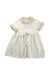 A Ivory Short Sleeve Dresses from Il Gufo in size 2T for girl. (Front View)