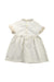 A Ivory Short Sleeve Dresses from Il Gufo in size 2T for girl. (Back View)
