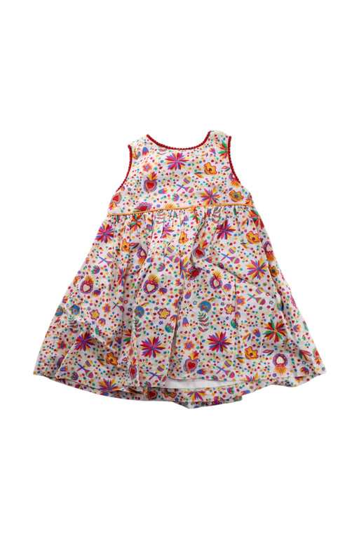 A Multicolour Sleeveless Dresses from DPAM in size 2T for girl. (Front View)