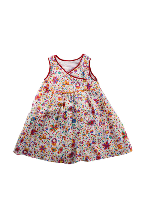 A Multicolour Sleeveless Dresses from DPAM in size 2T for girl. (Back View)