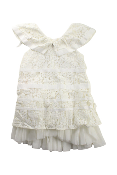 A White Sleeveless Dresses from Nicholas & Bears in size 12-18M for girl. (Back View)