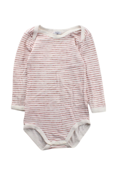 A White Long Sleeve Bodysuits from Petit Bateau in size 12-18M for neutral. (Front View)