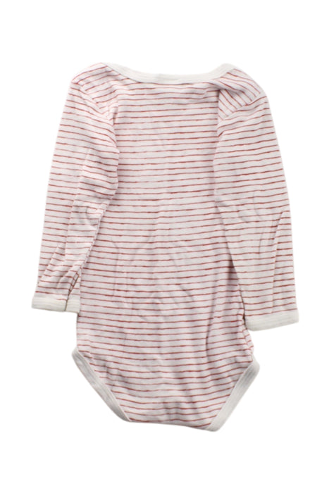 A White Long Sleeve Bodysuits from Petit Bateau in size 12-18M for neutral. (Back View)