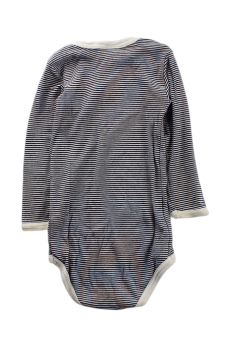 A Navy Long Sleeve Bodysuits from Petit Bateau in size 12-18M for neutral. (Back View)