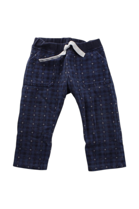 A Navy Casual Pants from Petit Bateau in size 12-18M for neutral. (Front View)