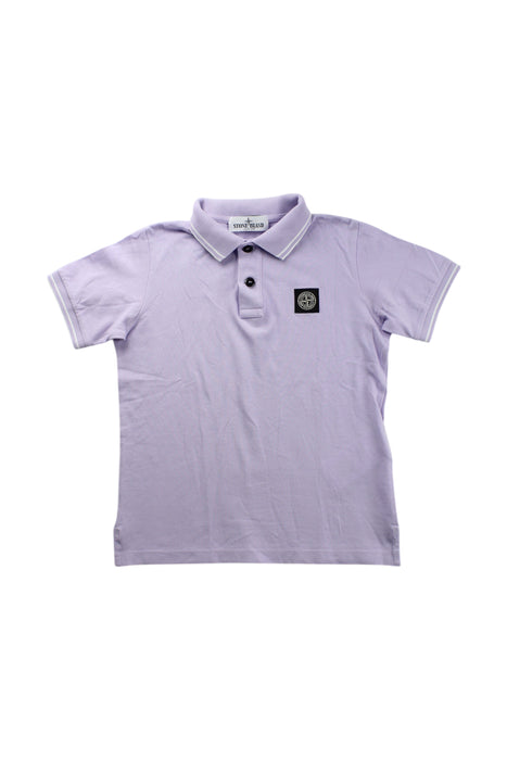 A Purple Short Sleeve Polos from Stone Island in size 8Y for boy. (Front View)