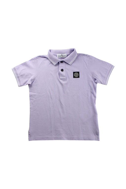 A Purple Short Sleeve Polos from Stone Island in size 8Y for boy. (Front View)