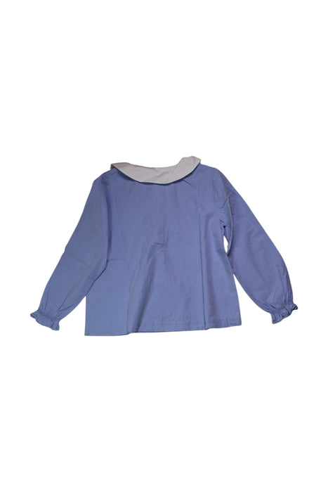 A Blue Long Sleeve Shirts from Jacadi in size 6T for girl. (Back View)