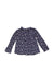 A Navy Long Sleeve Tops from Jacadi in size 4T for girl. (Front View)