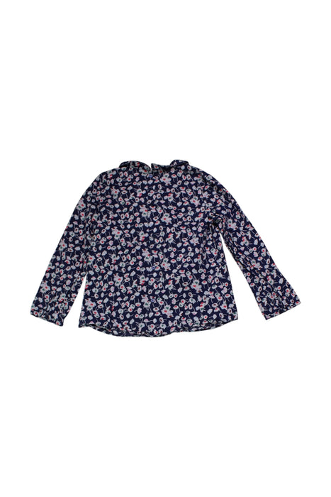 A Navy Long Sleeve Tops from Jacadi in size 4T for girl. (Back View)