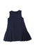 A Navy Sleeveless Dresses from Jacadi in size 6T for girl. (Back View)
