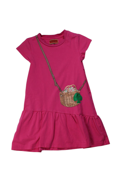 A Pink Short Sleeve Dresses from Kate Spade in size 7Y for girl. (Front View)