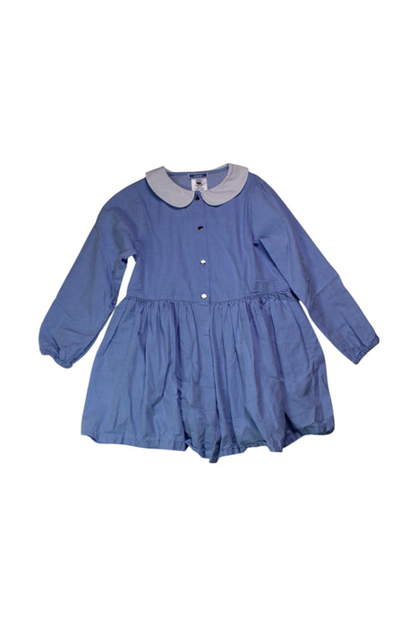 A Blue Long Sleeve Dresses from Jacadi in size 6T for girl. (Front View)