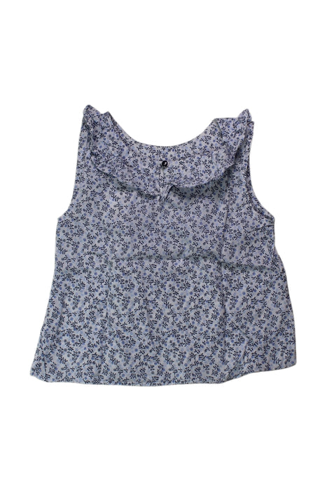 A Blue Sleeveless Tops from Jacadi in size 5T for girl. (Back View)