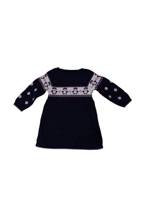 A Navy Sweater Dresses from Blueberi Boulevard in size 4T for girl. (Back View)