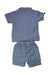 A Blue Shorts Sets from Jojo Maman Bébé in size 12-18M for boy. (Back View)