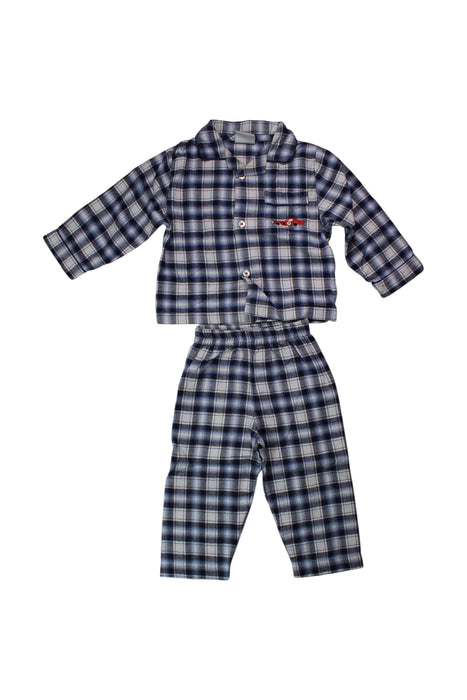 A Blue Pyjama Sets from The Original Pyjama Company in size 18-24M for boy. (Front View)