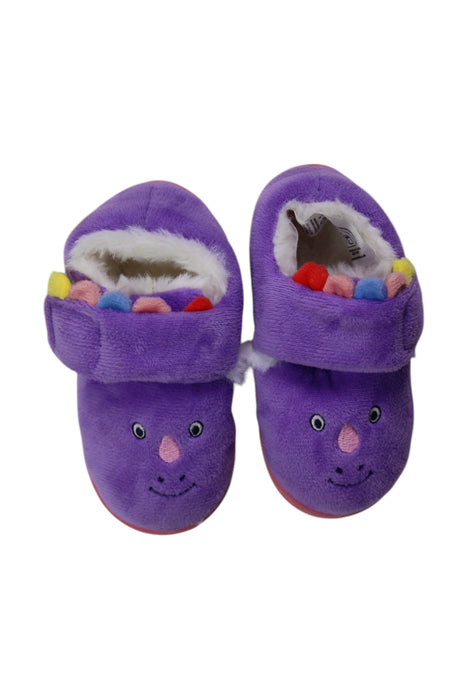 A Purple Slippers from Jojo Maman Bébé in size 3T for girl. (Back View)