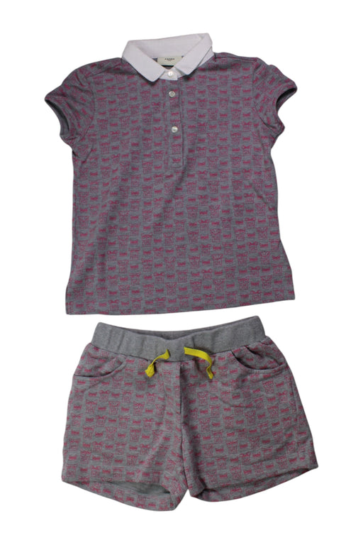 A Grey Shorts Sets from Fendi in size 8Y for girl. (Front View)