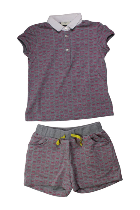 A Grey Shorts Sets from Fendi in size 8Y for girl. (Front View)