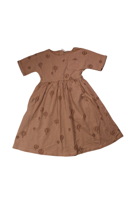 A Brown Short Sleeve Dresses from Rylee + Cru in size 5T for girl. (Front View)