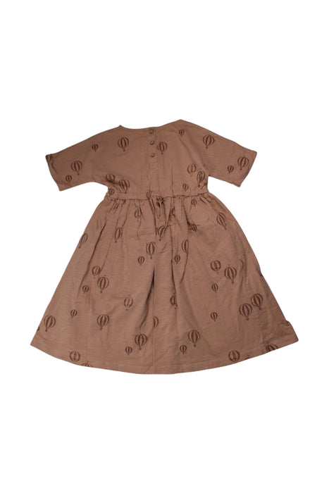 A Brown Short Sleeve Dresses from Rylee + Cru in size 5T for girl. (Back View)