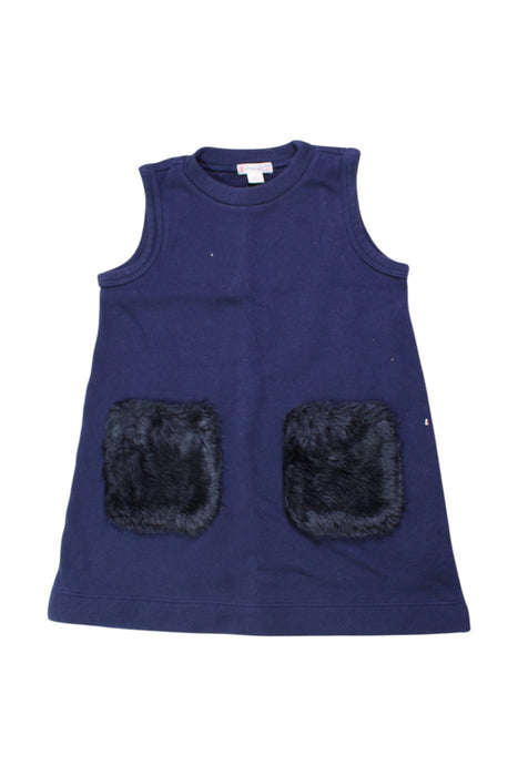 A Navy Sleeveless Dresses from Crewcuts in size 4T for girl. (Front View)