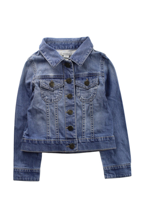 A Blue Lightweight Jackets from Monsoon in size 5T for girl. (Front View)