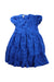 A Blue Short Sleeve Dresses from Monsoon in size 6T for girl. (Front View)