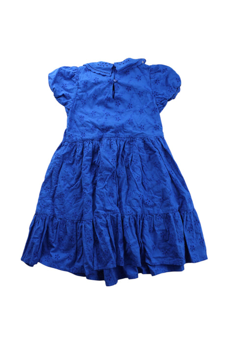 A Blue Short Sleeve Dresses from Monsoon in size 6T for girl. (Back View)