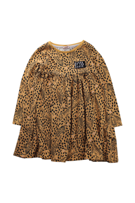 A Brown Long Sleeve Dresses from Baker by Ted Baker in size 4T for girl. (Front View)