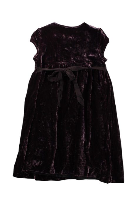 A Burgundy Short Sleeve Dresses from Jacadi in size 6T for girl. (Back View)