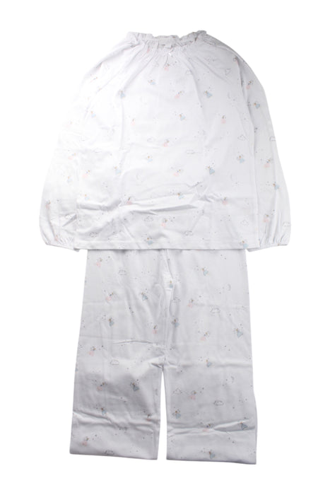 A White Pyjama Sets from The Little White Company in size 9Y for neutral. (Front View)