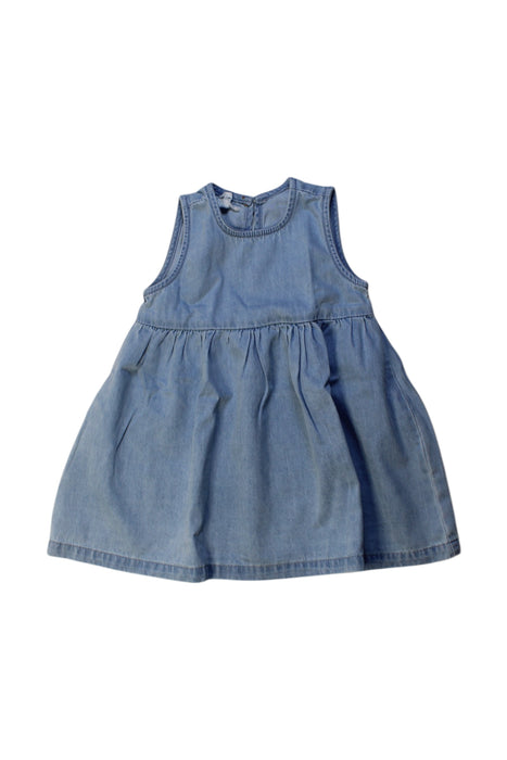 A Blue Sleeveless Dresses from Grown in size 12-18M for girl. (Front View)