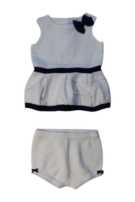 A White Skirt Sets from Janie & Jack in size 0-3M for girl. (Front View)