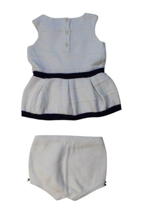 A White Skirt Sets from Janie & Jack in size 0-3M for girl. (Back View)