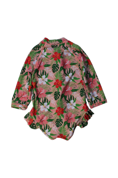A Multicolour Rash Guards from Cotton Pigs in size 6-12M for girl. (Back View)