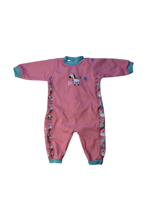 A Pink Floatsuits from Splash About in size 2T for girl. (Front View)