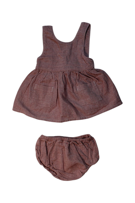 A Brown Overall Dresses from Ketiketa in size 3T for girl. (Front View)
